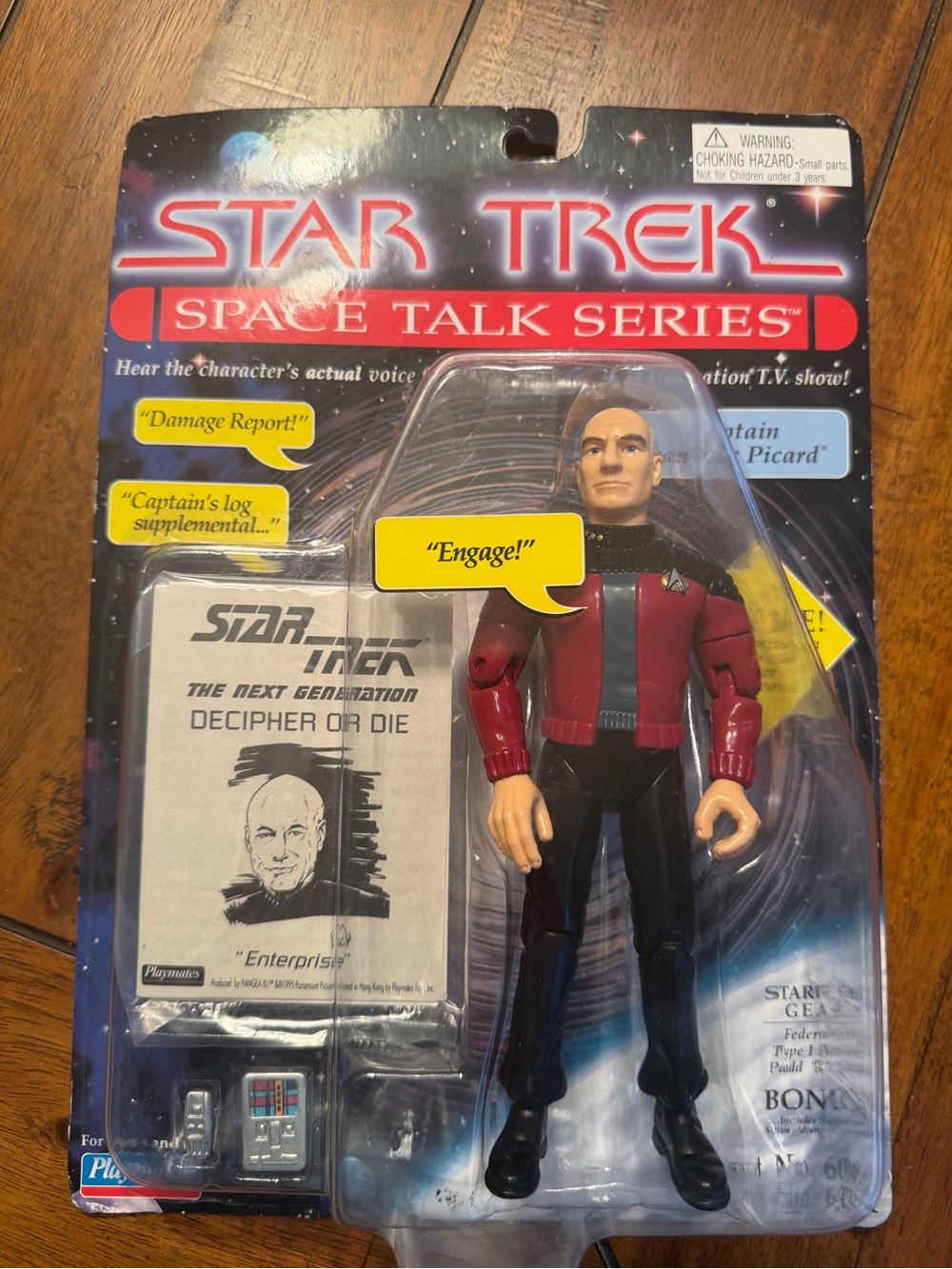 1995 Playmates Star Trek Space Talk Series Captain Jean-Luc Picard action figure